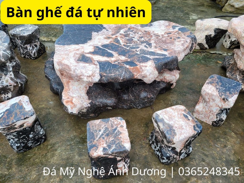 bàn ghế đá tự nhiên đẹp