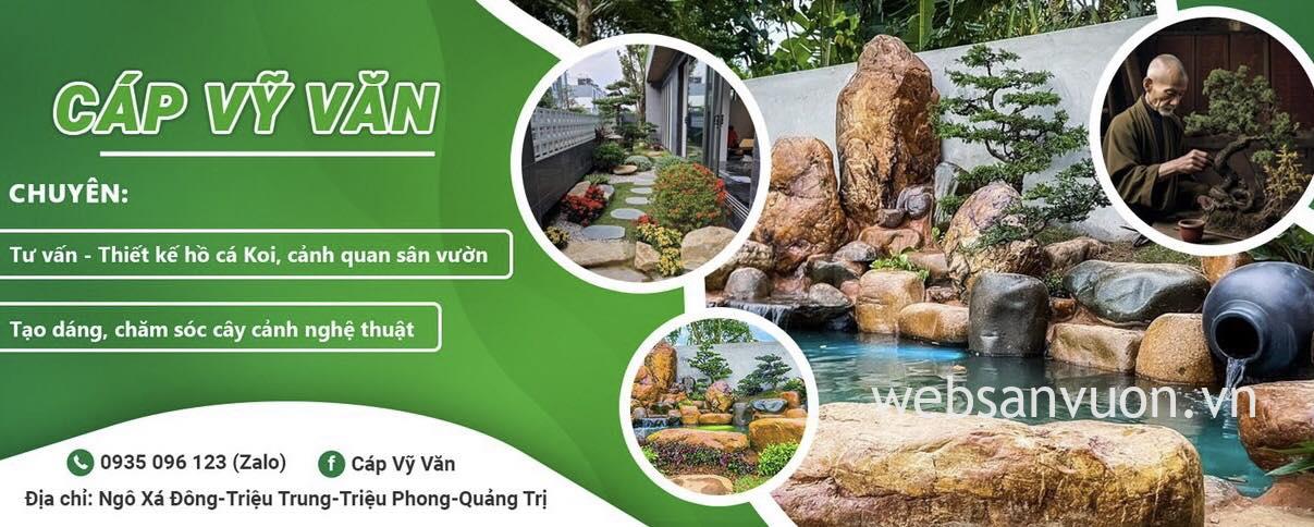 thiết kế thi công cảnh quan sân vườn, hồ cá koi Cáp Vỹ Văn